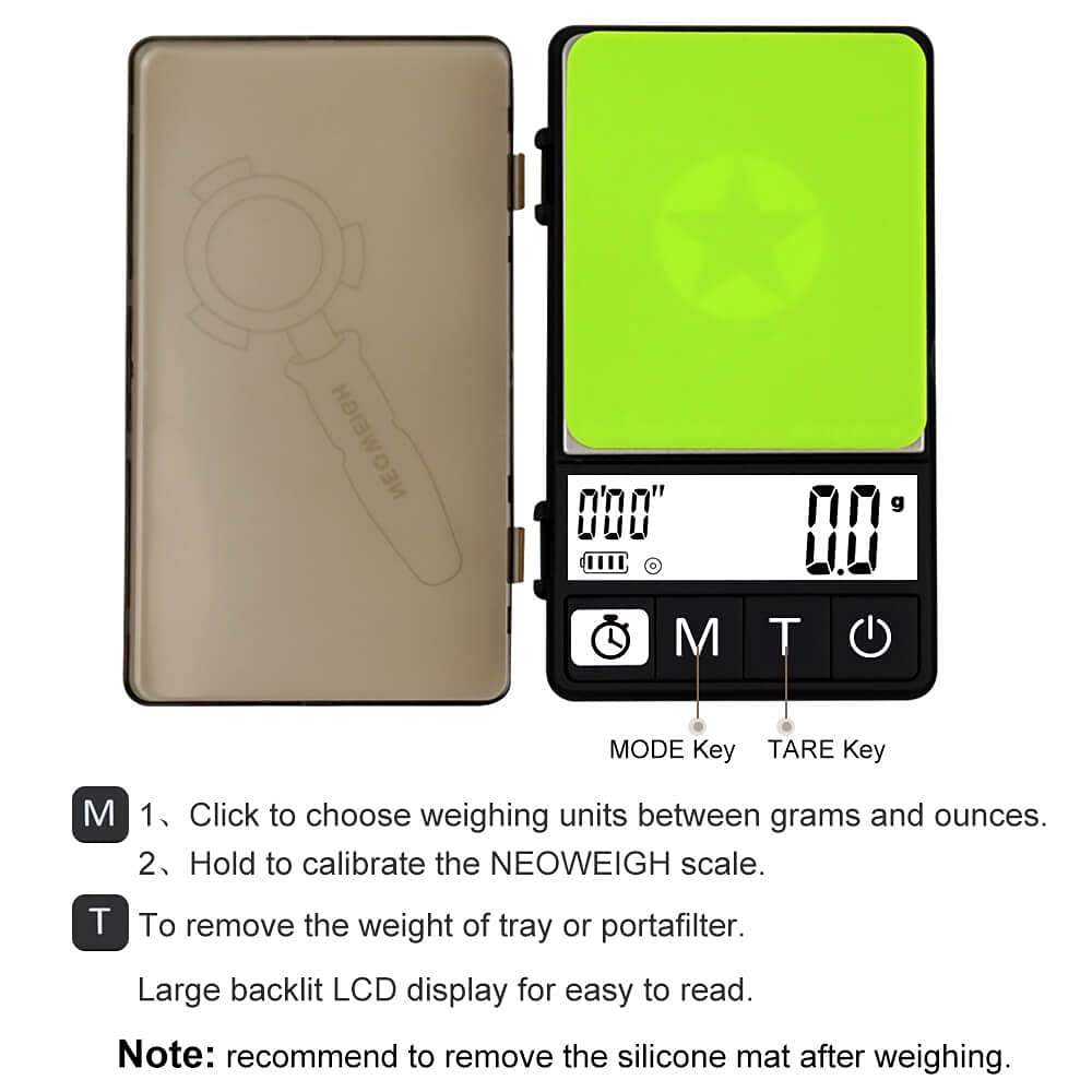 (Latest Version) Espresso Scale with Timer 1000g x 0.1g