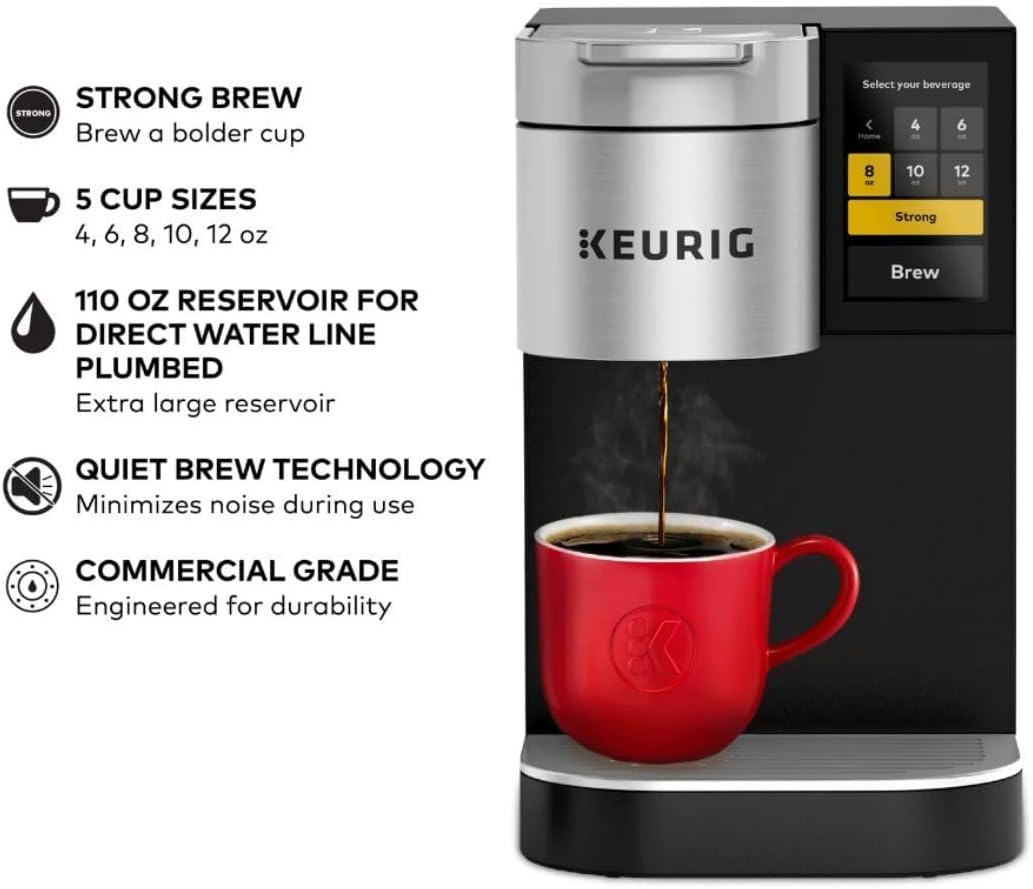 Keurig K-2500 Single Serve Commercial Coffee Maker | Flexible installation options (plumbed or optional 110 oz)
