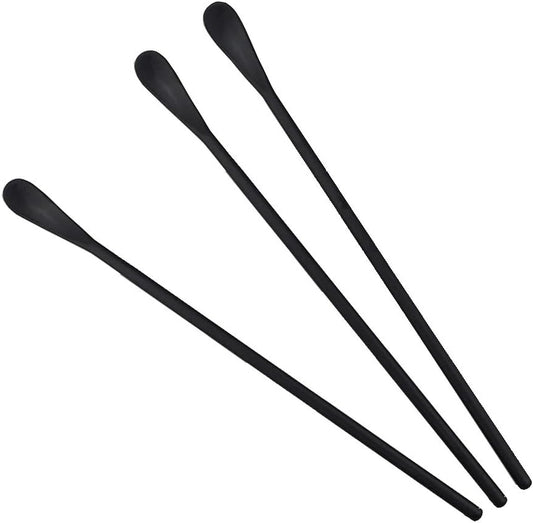 JASHII Black Matte Long Handle Spoon Cocktail Mixing Stirring Spoons Iced Tea Coffee Spoons with 8.6 inch Long Handle