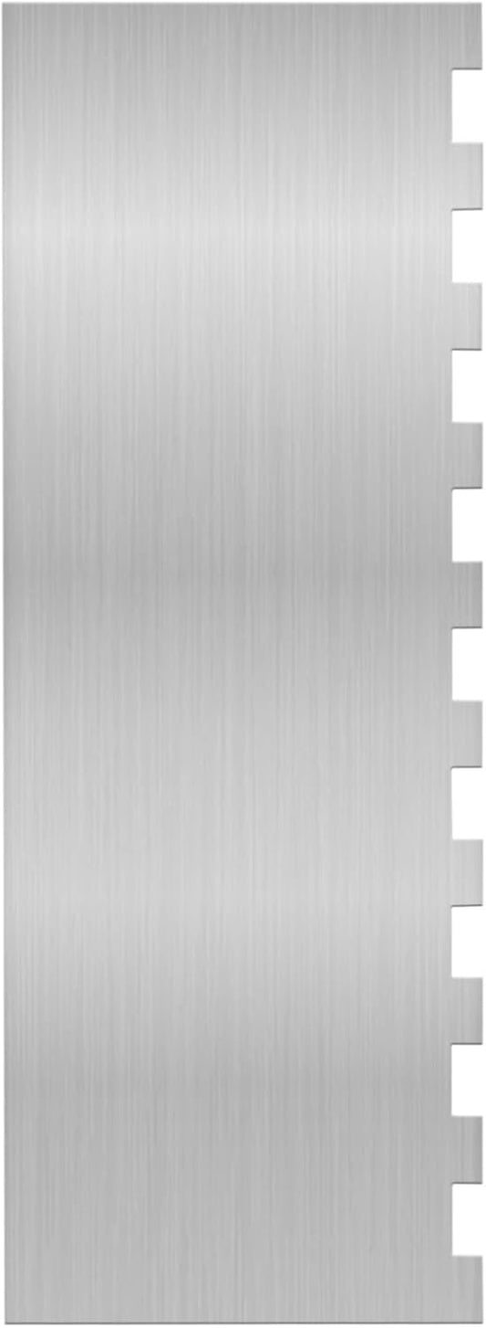 8.7 Inche Stainless Steel Cake Scraper，Double Sided Patterned Edge Stripe Edge Smoother Scraper Cake Decorating，Cake