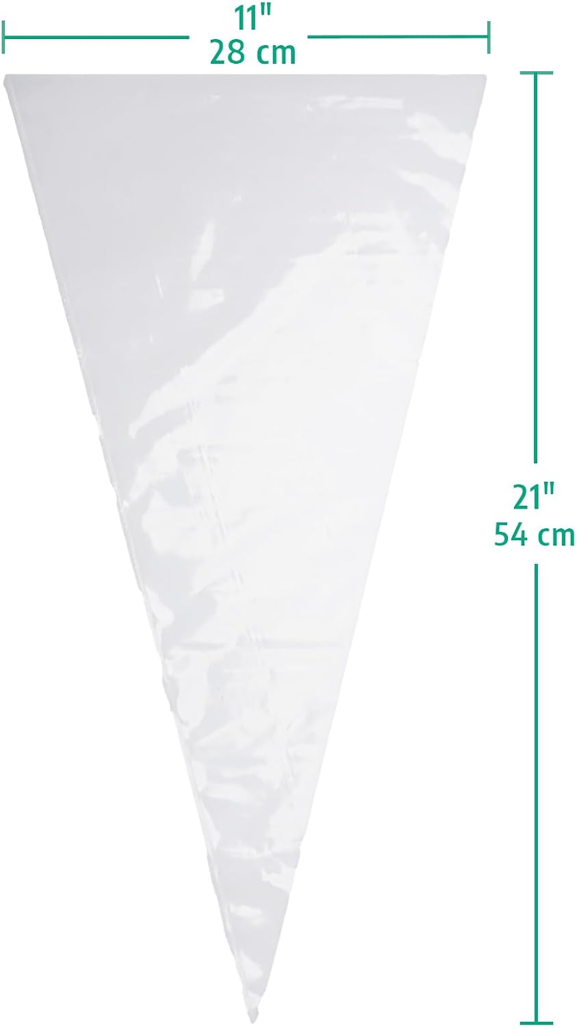Keenpioneer Disposable Piping Bags, Biobased, 21 Inch, Clear,