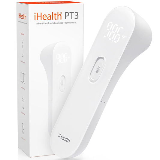 iHealth No-Touch Forehead Thermometer for Adults, Kids, Babies - FSA HSA Eligible, 3 Ultra-Sensitive Sensors, Quiet