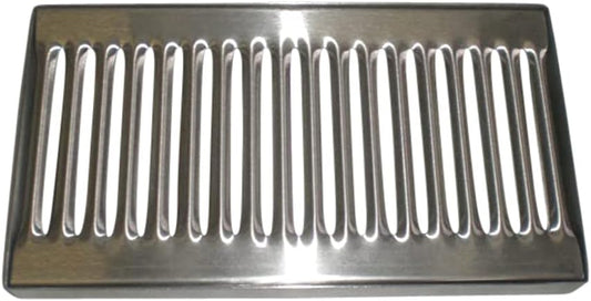 Quality Industries Stainless Steel Drip Tray 6″ x 16″ – Heavy Duty Bar Drain Tray for Kegerator, Coffee Station, Kitchen