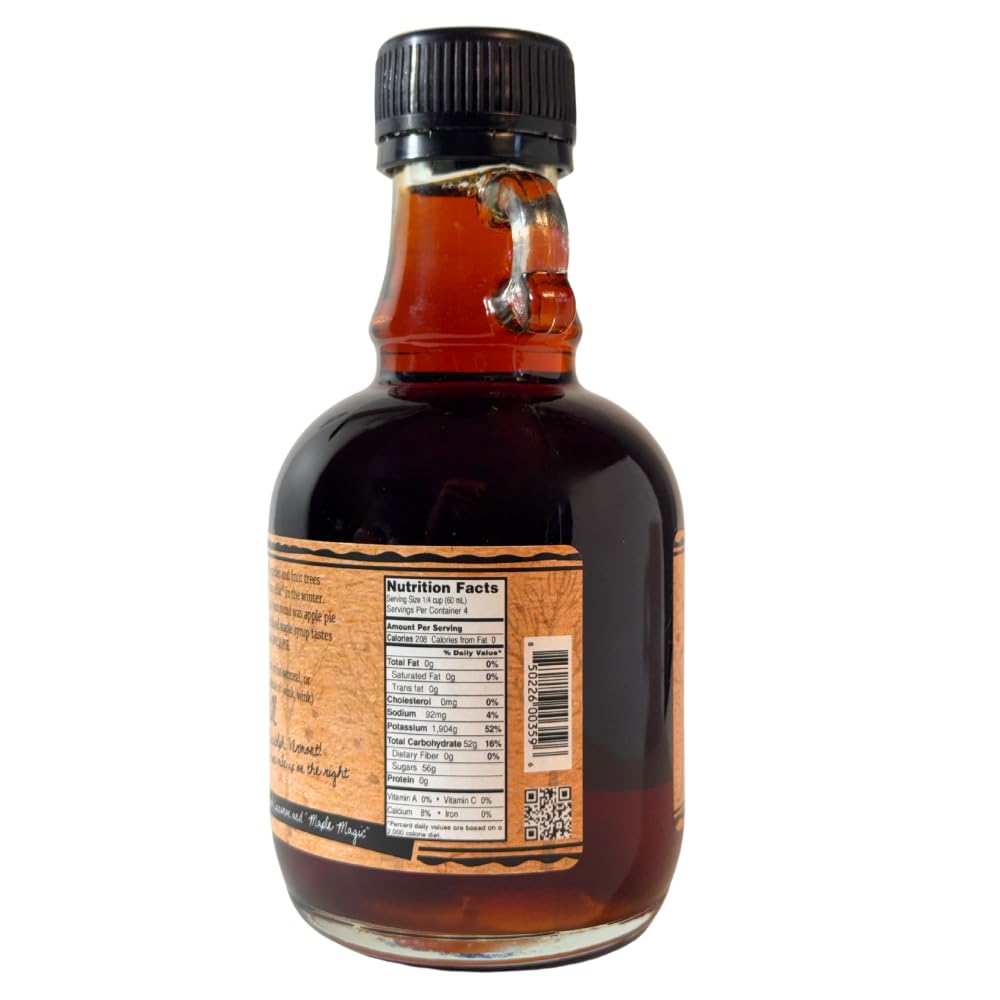 Wood’s Vermont Apple Pie Maple Syrup – Infused Vermont Maple Syrup with Warm Spices &amp; Real Apple Flavor | Small-Batch, Vegan Natural Sweetener | Perfect for Pancakes, Ice Cream, Cocktails &amp; Baking | 8.45 Fl Oz (250mL)