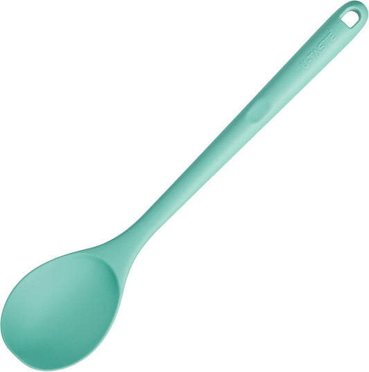 13.3" Solid Cooking Spoon: U-Taste 600ºF Heat Resistant Kitchen Mixing Spoon, Food Grade Nonstick Long and Large Rubber Soup