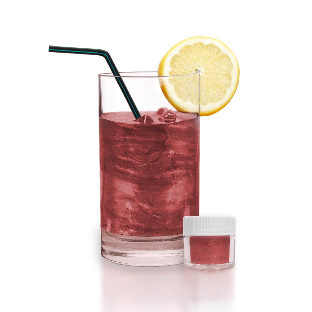 Maroon Red BREW GLITTER Edible Glitter For Drinks, Cocktails, Beer, Garnish Glitter &amp; Beverages | KOSHER &amp; HALAL Certified | 100% Edible &amp; Food Grade | Vegan, Gluten, Nut Free (45g Shaker, Maroon Red)