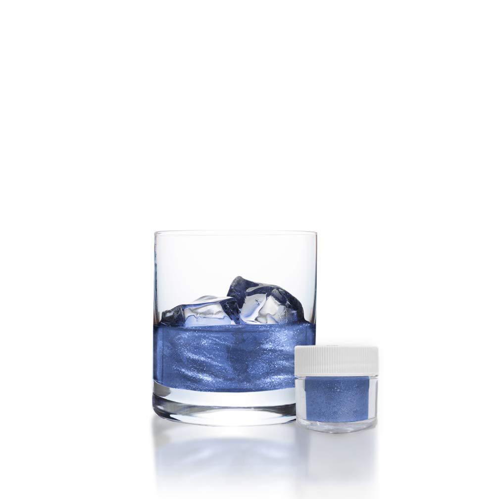 Blue BREW GLITTER Edible Glitter for Drinks, Cocktails, Beer, Garnish Glitter &amp; Beverages | KOSHER &amp; HALAL Certified | 100% Edible &amp; Food Grade | Vegan, Gluten, Nut Free (45g Shaker, Blue)