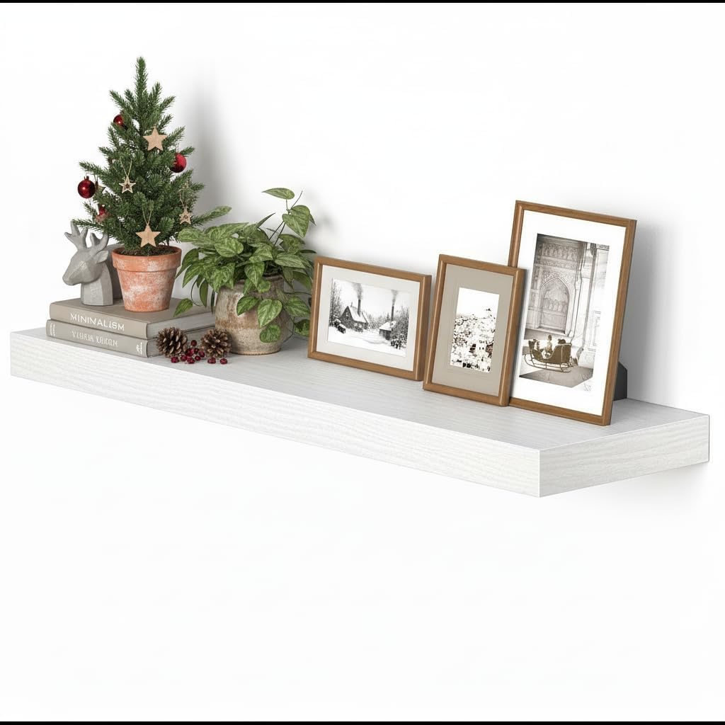 Vivelove Single Floating Shelves 36x10” Set of 1, White