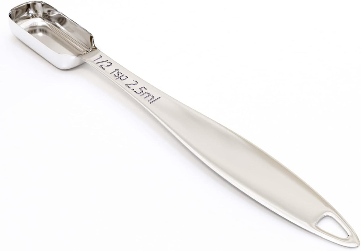 1PCS 1/2Teaspoon (2.5ml) Single Measuring Spoon, Individual Stainless Steel Long Handle Measure Tabl