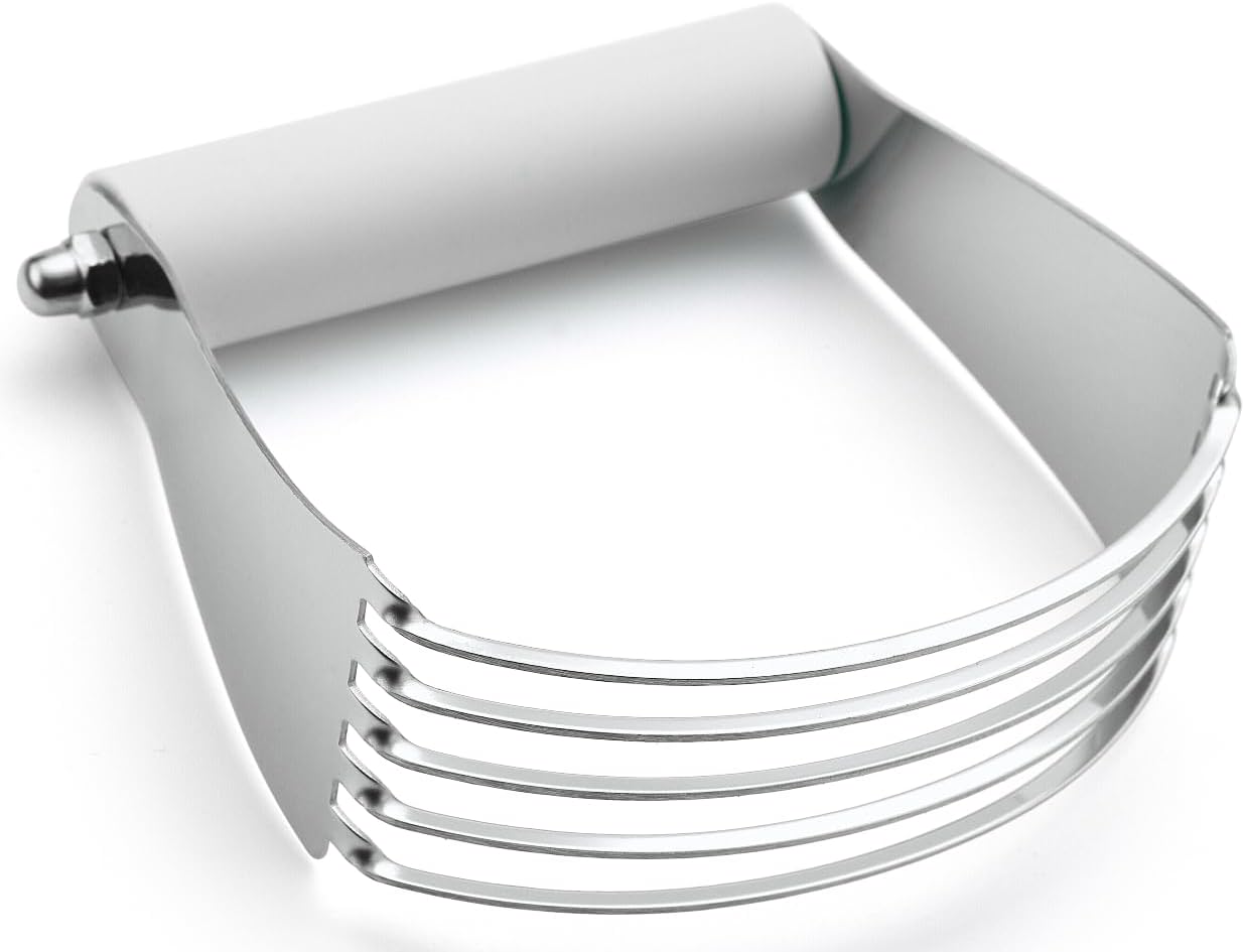 Spring Chef Professional White Dough Blender For Baking, Dough Cutter Tool, Stainless Steel Puff Pastry Cutter Tool with