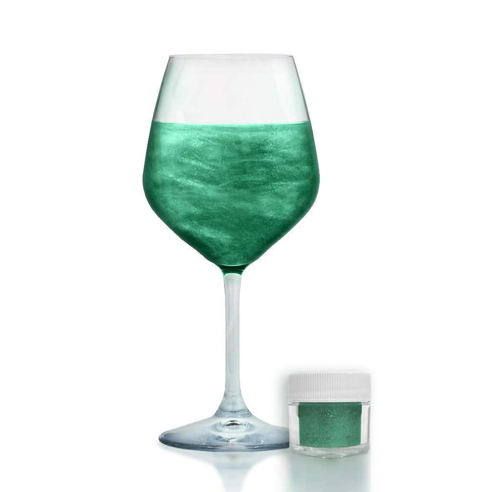 Dark Green BREW GLITTER Edible Glitter For Drinks, Cocktails, Beer, Garnish Glitter &amp; Beverages | KOSHER &amp; HALAL Certified | 100% Edible &amp; Food Grade | Vegan, Gluten, Nut Free (45g Shaker, Dark Green)
