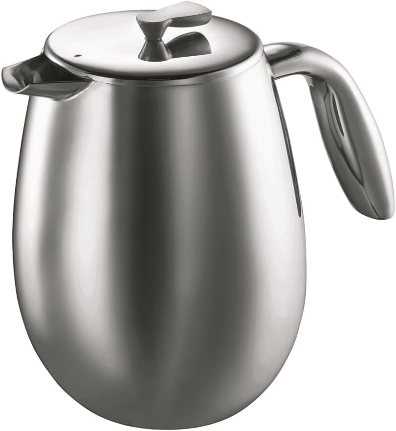 Bodum 51 oz Columbia Thermal French Press Coffee Maker, Insulated Double Wall Stainless Steel, Chrom