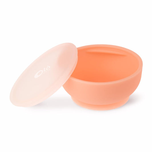 Olababy 100% Silicone Suction Bowl with Lid for Independent Feeding | First Stage Self Feeding Essential for Toddlers and