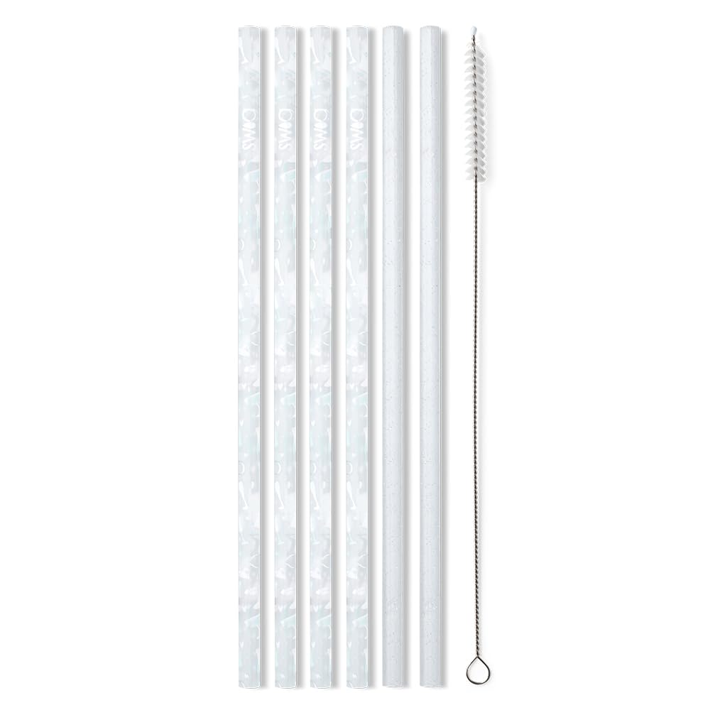 Swig Life Reusable Straw Set with Cleaning Brush, Bride to Be | Reusable Straw Set - Cleaning Brush Included - 14 Inch Long - Accessories for Cups &amp; Mugs