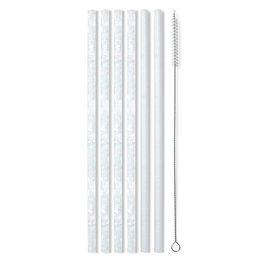 Swig Life Reusable Straw Set with Cleaning Brush, Bride to Be | Reusable Straw Set - Cleaning Brush Included - 14 Inch Long - Accessories for Cups &amp; Mugs