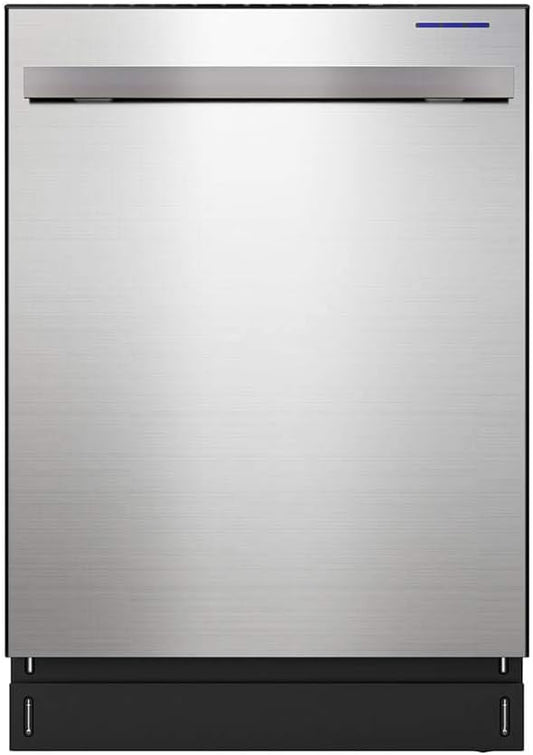 SHARP SDW6757ES Slide-In Dishwasher, Stainless Steel Finish, 24" Wide, Soil Sensors, Premium White LED Interior Lighting,