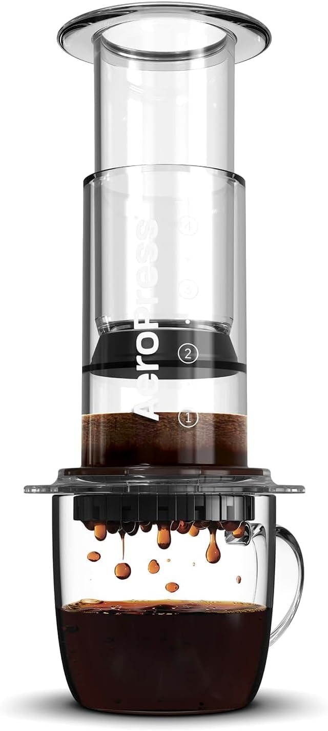 AeroPress Clear Coffee Press – 3 In 1 Brew Method Combines French Press, Pourover, Espresso, Full Bo