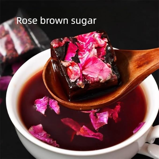 Black Sugar from Yunnan, Pure Brown Sugar Sweetener for Cooking, Additive-Free (Rose 8.81oz)