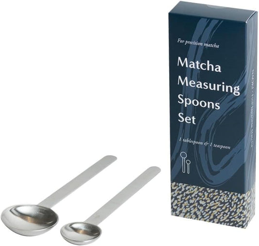 Naoki Matcha Stainless Steel Measuring Spoon/Scoop Matcha Set - 2g (1 teaspoon) and 6g (1 table spoon) Serving Of Matcha