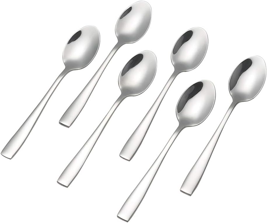 Asking 12-Piece Demitasse Espresso Spoons, Mini Coffee Spoon, 5.04" | Mirror Polished Spoon Silverware, Stainless Steel Small Spoons for for Home, Kitchen, Restaurant
