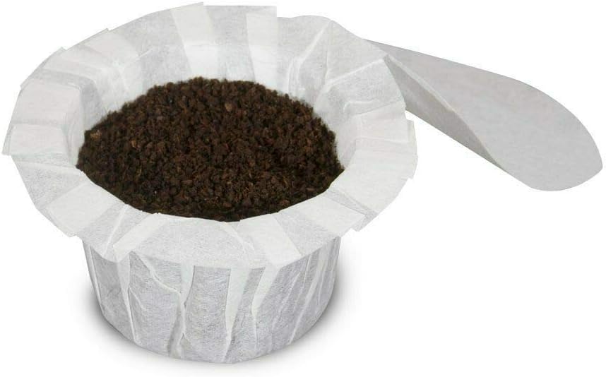 Perfect Pod EZ-Cup Paper Coffee Filters with Patented Lid for Single-Serve Coffee Brewers and Coffee Pods, Compatible with Keurig, 16-Pack (800 Filters)