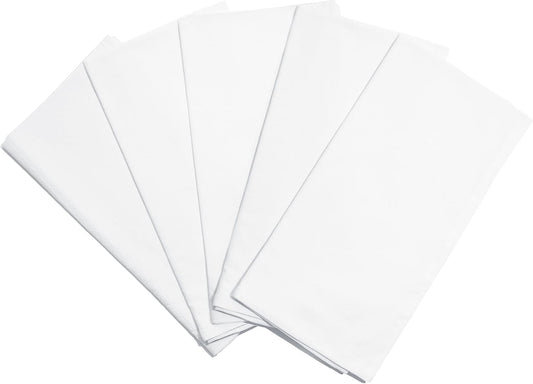 Organic Cotton Tea Towels for Embroidery - Blank Flour Sack Dish Towels for Customization - Perfect White Kitchen Towels for Sublimation to Customize and Personalize - 27"x27" (White - 5 Pack)