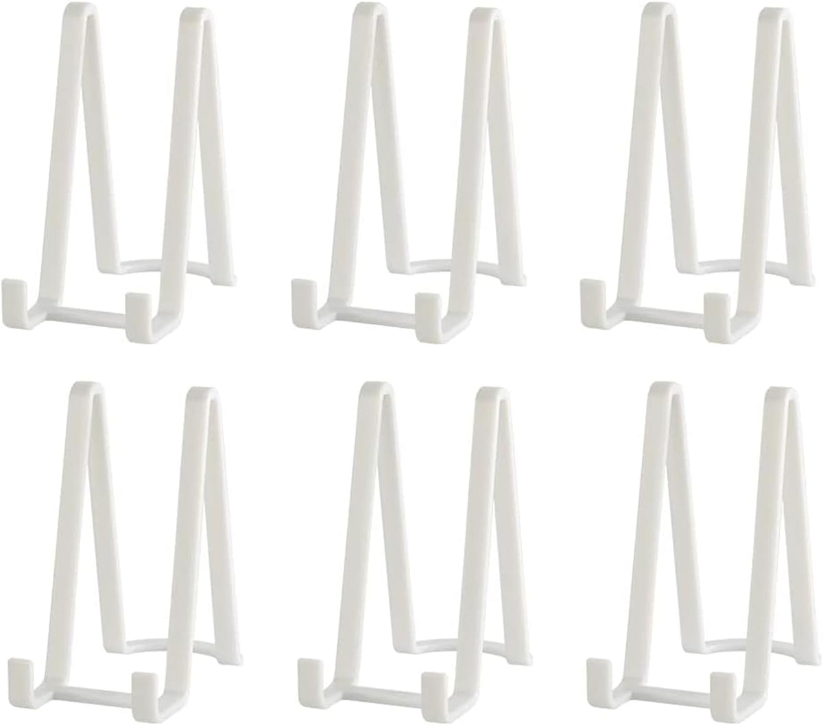 Artliving Plate Stands for Display - Plastic Easel Stand Plate Holder Display Stand Picture Frame Stand for Pictures | Photo|Decorative Plate |Dish | Tabletop Art - 6 inch-White
