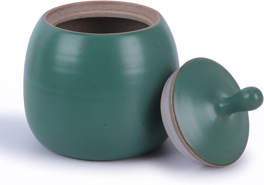 Kitchen Canisters Vintage Ceramic Food Storage Jar with Airtight Lid for Tea, Coffee, Herb, Sugar, Spice, Nuts (Ancient