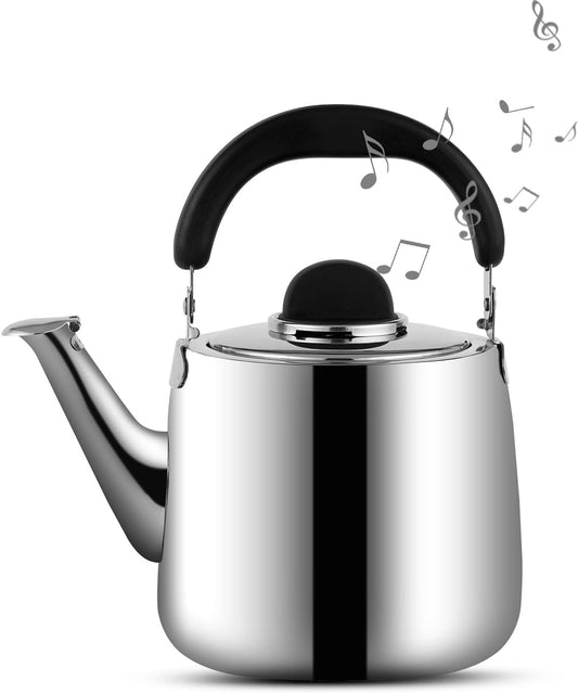 Tea Kettle,Whistling Tea kettle for Stove Top,3 QT Stainless Steel Teapot,Induction Tea Kettle Pot for Stovetop (2.85