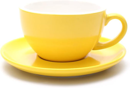 Small Speciality Coffee Double Espresso Cup and Saucer, Small Cappuccino New Bone China for Coffee Shop and Barista (Matte