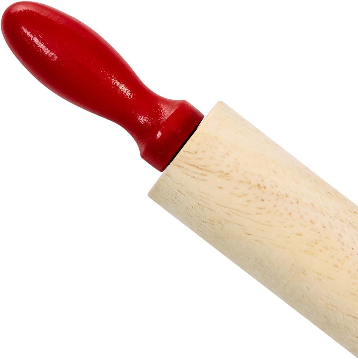 Colorations Natural Wood Rolling Pins for Kids, Set of 6, Ages 3+, PreK+ | 7" L, Class Pack, Party Pack - For Dough, Clay, Sculpting