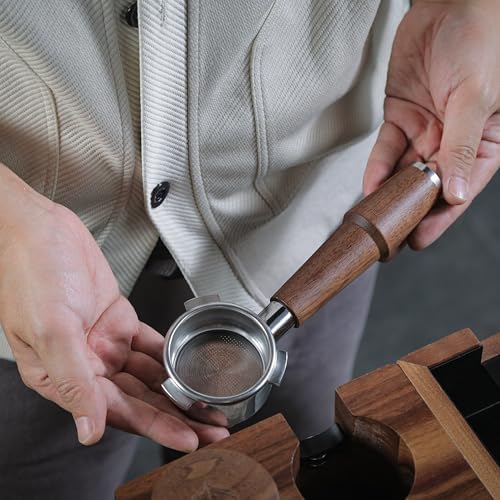 Breville Espresso Machine Accessories Set 54mm Walnut 6pcs | Includes Bottomless Portafilter ,Calibrated Tamper, Coffee Distributor, WDT Tool, Espresso Funnel and Filter