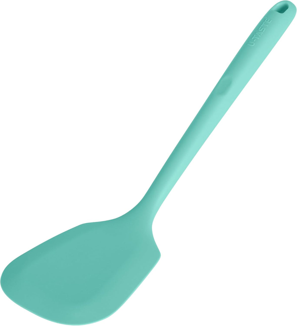 U-Taste Silicone Turner Cooking Spatula, 13.6" Long/3.7" Wide, Aqua Sky | 600ºF Heat Resistant Food Grade Silicone Kitchen Utensils, Flexible Egg Flipper &amp; Pancake Spatula Turner for Non Stick Pans