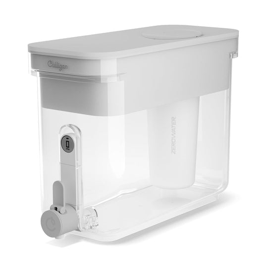 Culligan with ZeroWater Technology 33-Cup Water Filter Dispenser – Includes 5-Stage Advanced Water Filter, Certified to