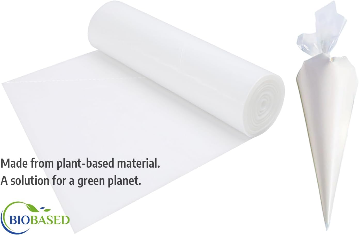 Keenpioneer Disposable Piping Bags, Biobased, 21 Inch, Clear,