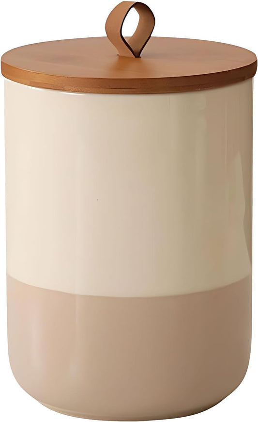 Coffee Canister, Ceramic Food Storage Jars with Lids Salt Matcha Container Brown Sugar Container Bowl for Kitchen Tea,