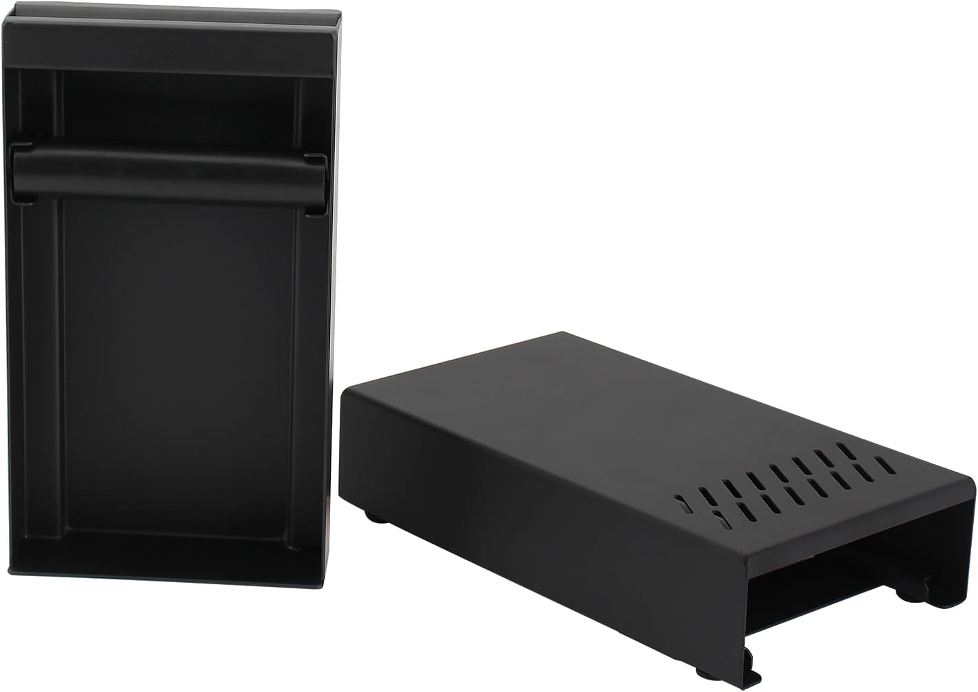 DIBTSA Espresso Knock Box Drawer, Stainless Steel Coffee Grounds Container with Removable Rubber Knock Bar and Non-slip Base, Mini 9.29 x 5.43 x 2.08 inches (Black)