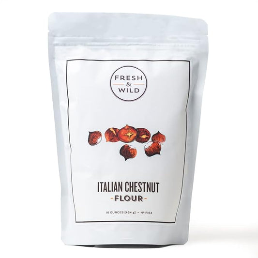 Fresh & Wild | Chestnut Flour | Finely Ground Dried Chestnuts | Gluten-Free Artisan Flour For Baking | Healthy, Paleo
