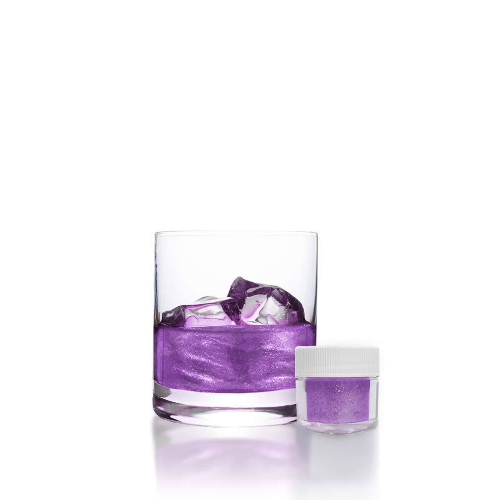 Purple BREW GLITTER Edible Glitter For Drinks, Cocktails, Beer, Garnish Glitter &amp; Beverages | KOSHER &amp; HALAL Certified | 100% Edible &amp; Food Grade | Vegan, Gluten, Nut Free (45g Shaker, Purple)