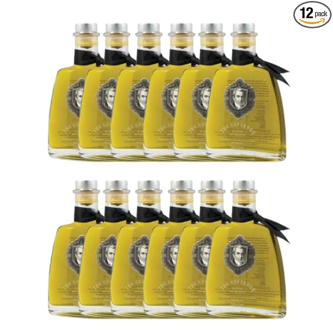 The Governor Premium Extra Virgin Olive Oil - Unfiltered, Cold-Pressed, Single Origin Lianolia - Peppery, Robust, Floral, Fruity Notes - Rich in Natural Polyphenols (1182 mg/kg), Oleocanthal, Antioxidants, Case of 12