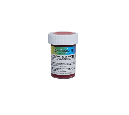 Chefmaster Super Red Gel Food Coloring | Vibrant Color | Professional-Grade Dye for Icing, Frosting, Fondant | Baking &
