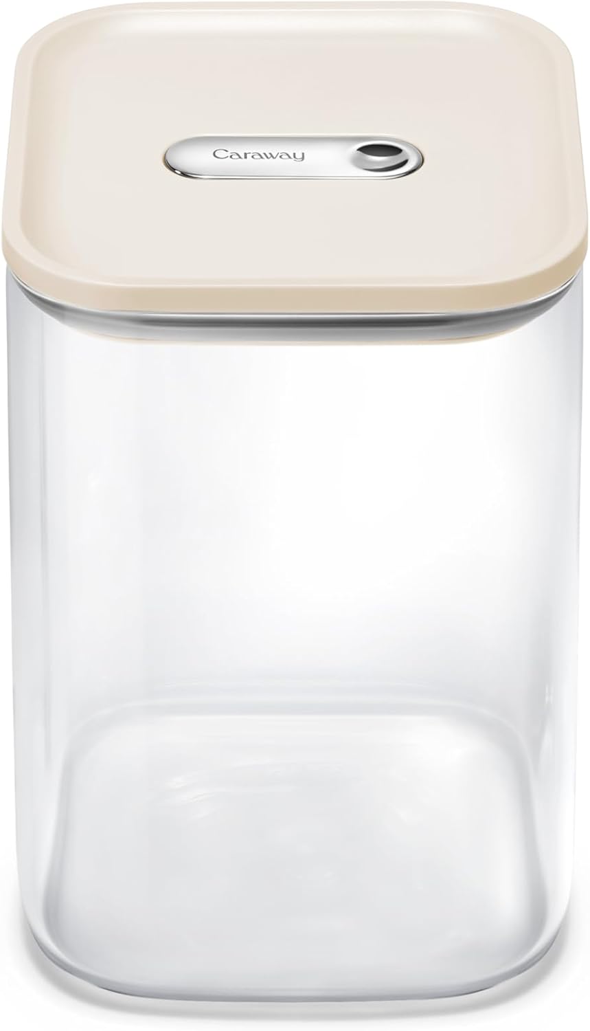 Caraway 4qt Glass Airtight Food Storage Container with Lid – Non-Toxic, BPA-Free Kitchen Storage Con