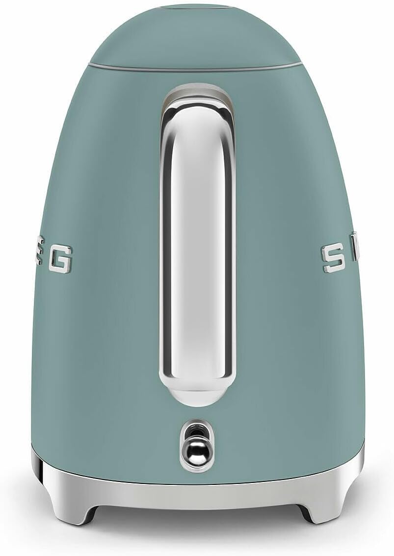 SMEG KLF03 Electric Kettle 1.7L (7 Cup), Retro Hot Water Boiler for Tea &amp; Coffee, Fast Boiling, Auto Shut-Off, Soft Open Lid, 360° Swivel Base Countertop Kettle – Matte Jade