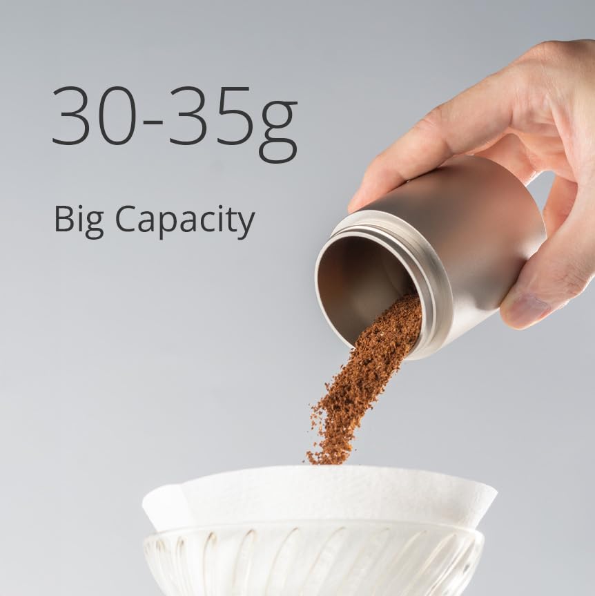1Zpresso J Manual Coffee Grinder Silver with Assembly Stainless Steel Conical Burr - Numercial Internal Adjustable Setti