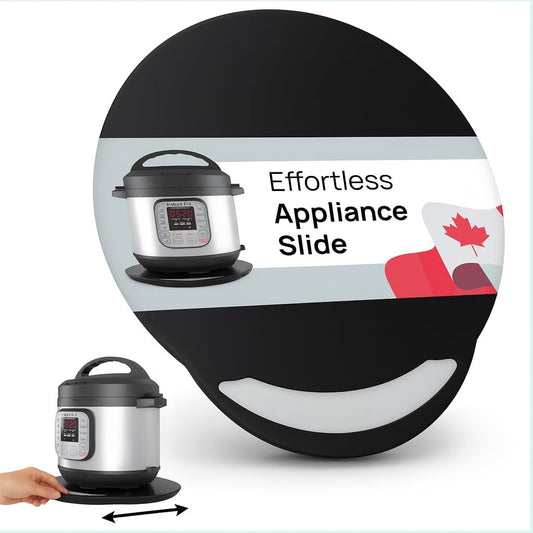 Ibyx Elegant Round Sliding Tray for Your Pressure Cooker, Air Fryer & Heavy Kitchen Appliances - Sturdy, Slides Easily from