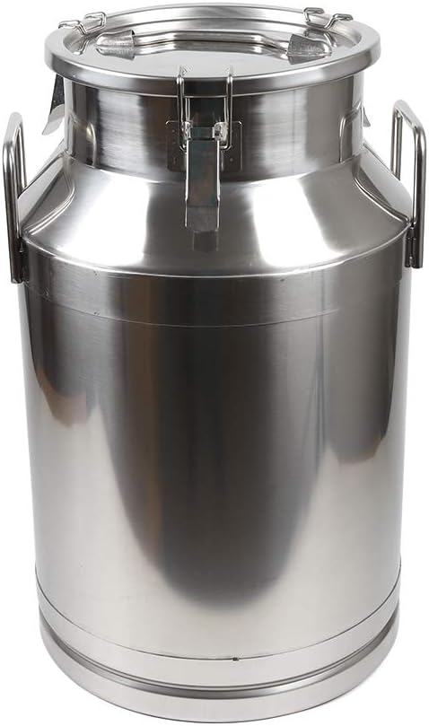 Large Liquid Container Storage, Bucket Rice Cereal Airtight Canister Container,Stainless Steel Milk Bucket With Sealing Lid