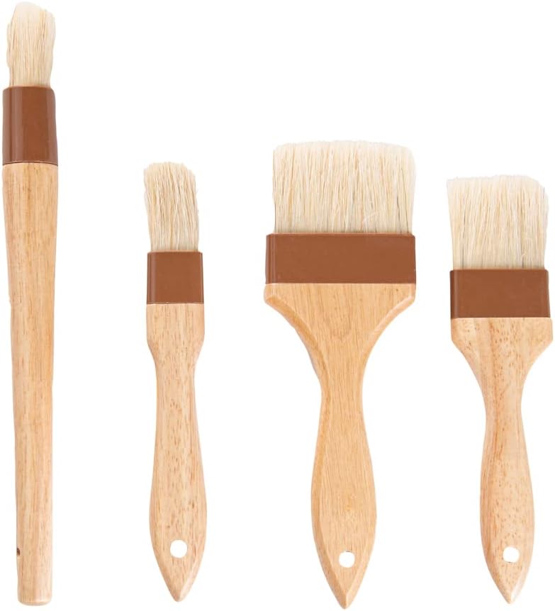 Restaurantware Natural Wood Pastry Basting Brush Set, 9.5 In