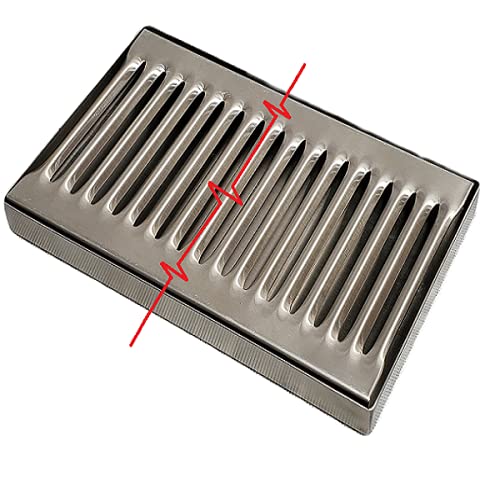 Rattleware Medium-Duty Aluminum Drip Tray 8″×5″×0.75″ with Removable Grate – Durable Beverage & Espresso Equipment Protection for Cafe, Bar