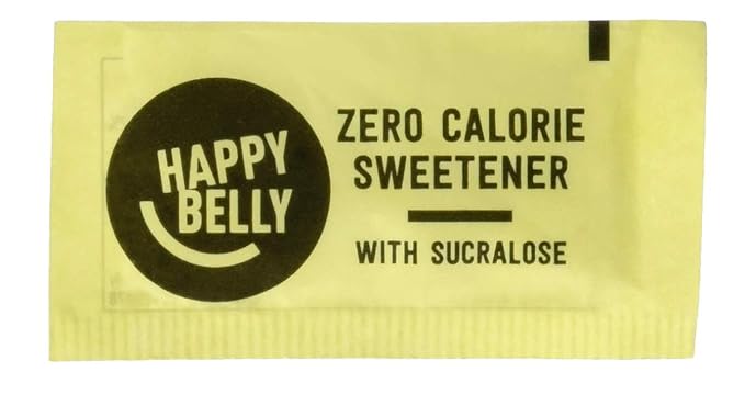 Amazon Brand - Happy Belly Zero Calorie Yellow Sucralose Sweetener Powder Packet, 1000 count (Previously Sugarly Sweet), 2.2 pound (Pack of 1)