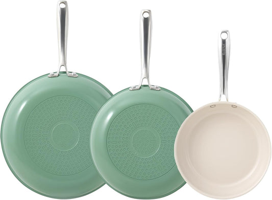 Redchef Healthy Nonstick Frying Pan Skillet Set, PFAS-Free, 8/9.5/11 Inch